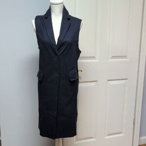 NWT Gretchen Scott Designs Navy Sleeveless Long Vest Size M